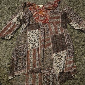 Simply Noelle Multicolor Patchwork Swim Coverup